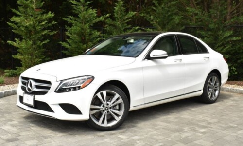 White Mercedes Benz Parking